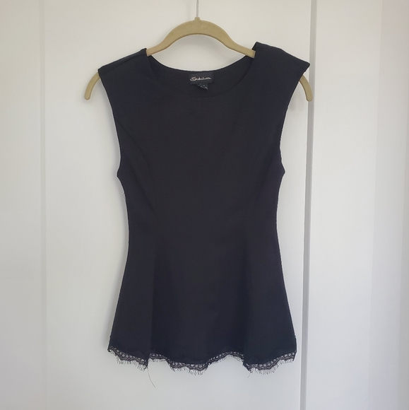 Black Peplum Top - Picture 1 of 2